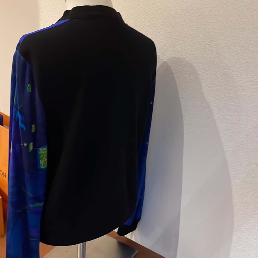 St John Vintage Black Blue Cardigan 10 - Picture 5 of 9